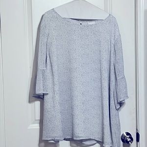 Blue and White Were Plus Size 3x Top